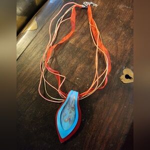 Multicolor Pendant Necklace from Venice, Italy